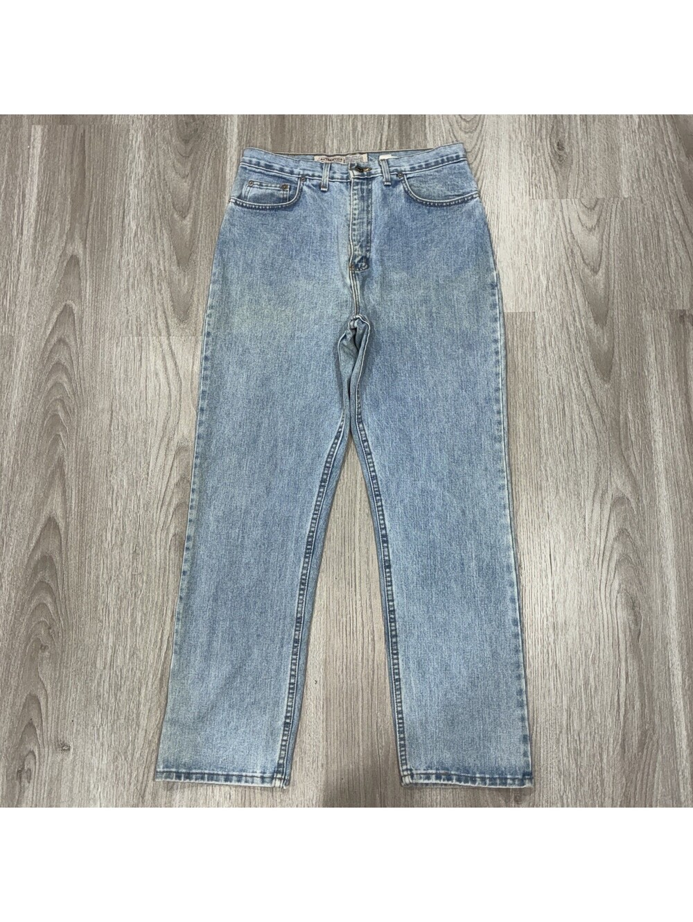 Vintage 90s Wrangler Authentics High Rise Light Wash Jeans 32x32 Made in USA
